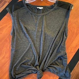 Gray & Black Tank Top